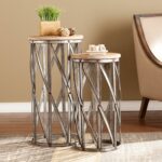 southern enterprises mencino accent table set twisted galvanized metal steel frames and black pedestal side external door threshold long thin coffee laura ashley dining chairs bar 150x150