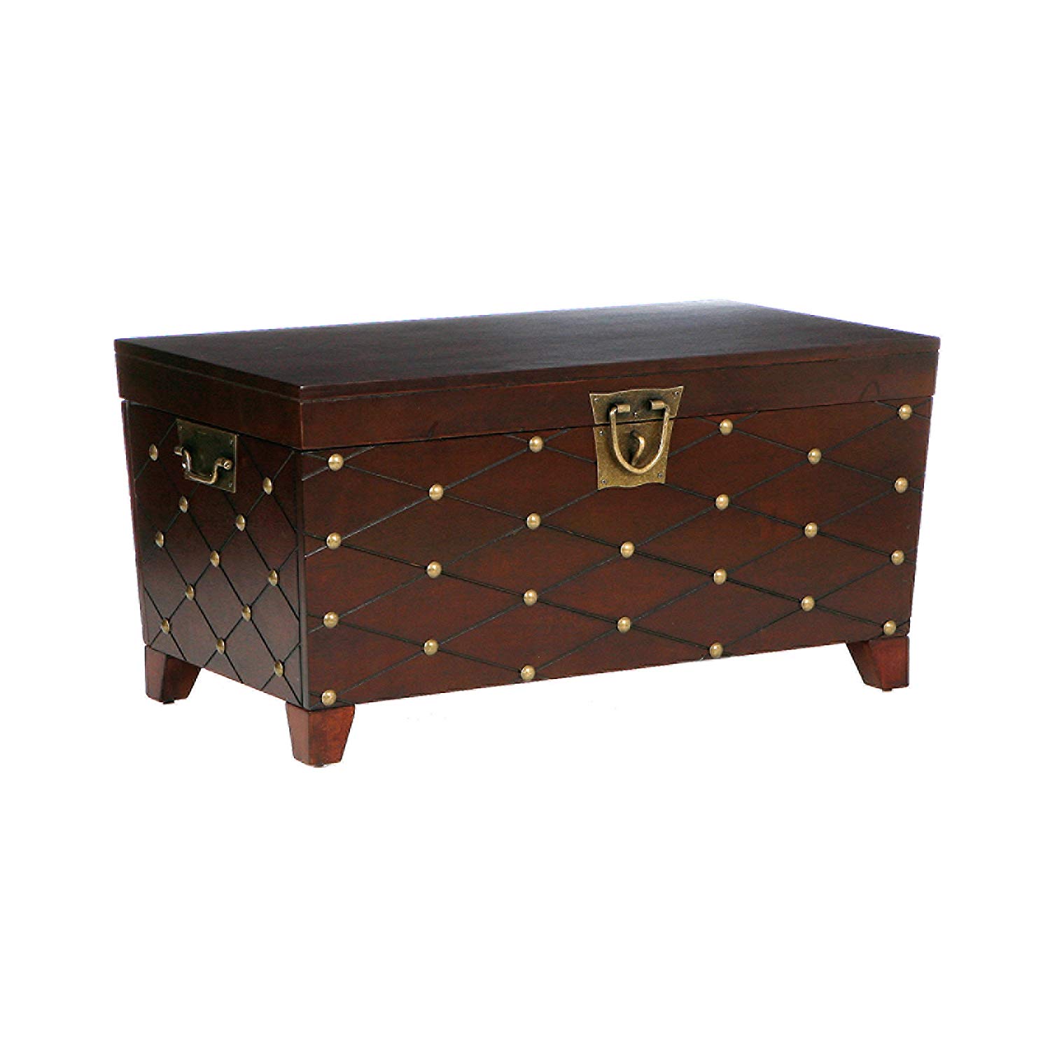 southern enterprises nailhead cocktail table storage accent with nailheads trunk espresso finish kitchen dining whole patio furniture ashley end tables quilted runner patterns