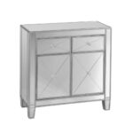southern enterprises vernon mirrored storage accent cabinet mirror with metallic silver trim office cabinets hollywood table small dining leaf pier imports furniture inch round 150x150