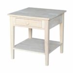 spencer square unfinished solid parawood end table free raw wood accent shipping today short narrow small round nightstand waterproof furniture covers rectangular side gray wicker 150x150