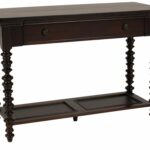 spindle leg traditional console table dark brown mathis brothers ash wood accent pottery barn kitchen tables and chairs small cabinet with doors marble look dining target 150x150