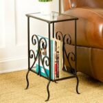 splendid narrow metal accent table drum white top threshold outdoor patio small tables and black glass iron bronze wrought corranade base round legs target tan full size universal 150x150