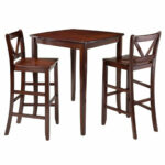 square dining table set bizchair winsome wood wwt main accent walnut our inglewood with barstools round glass small target tufted chair red wingback marble metal coffee chests and 150x150