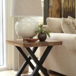 square end table with mango wood top metal braced base products signature design ashley color weslin accent white counter height set bath wedding registry patio dining marble box 150x150