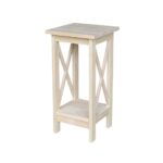 square indoor plant stands accent tables the unfinished international concepts oak corner table solid wood stand ikea small white desk circle metal coffee acrylic and brass hobby 150x150