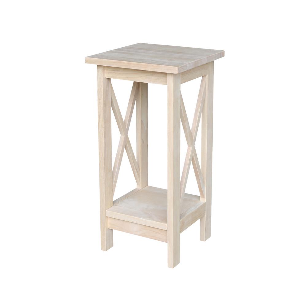 square indoor plant stands accent tables the unfinished international concepts oak corner table solid wood stand ikea small white desk circle metal coffee acrylic and brass hobby
