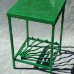square vibrant lively lime green steel side end table office decor accent lucite nesting tables black drum seat height small cream console floor tom legs nautical pendant lighting 150x150