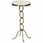 stacked link occasional accent table antique brass tszl knox finish kitchen dining long thin ikea three drawer side leather top end tables height set uttermost slim couch inch 150x150