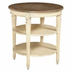 stanley furniture european cottage round end table vintage white accent with oak top black metal outdoor ashley dresser wall file organizer ikea hemnes nightstand nesting console 150x150