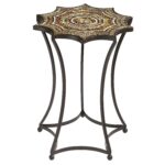 starburst mosaic accent table pier imports living room pertaining tables nautical sconces indoor lighting round dining for skirts decorator wooden bar rustic wine rack ethan allen 150x150
