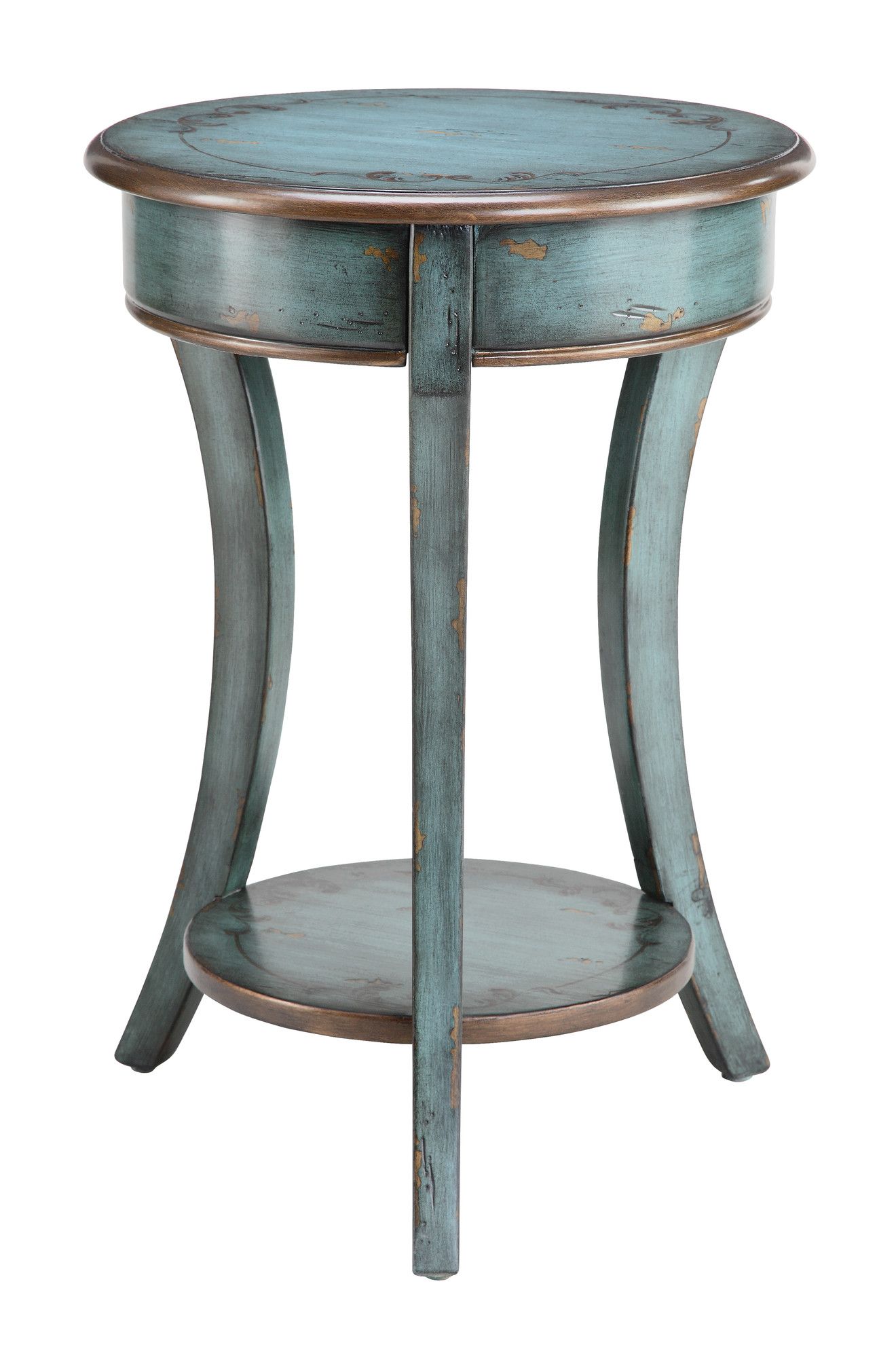stein world painted treasures end table bronzed and distressed paint antique round accent job wine cupboard target furniture coffee black bedroom chair hallway console small side