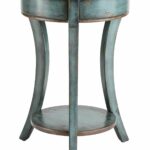 stein world painted treasures end table bronzed and distressed paint rustic wood accent job round tablecloth half moon tables furniture party cloth catalogue bar cabinet red metal 150x150