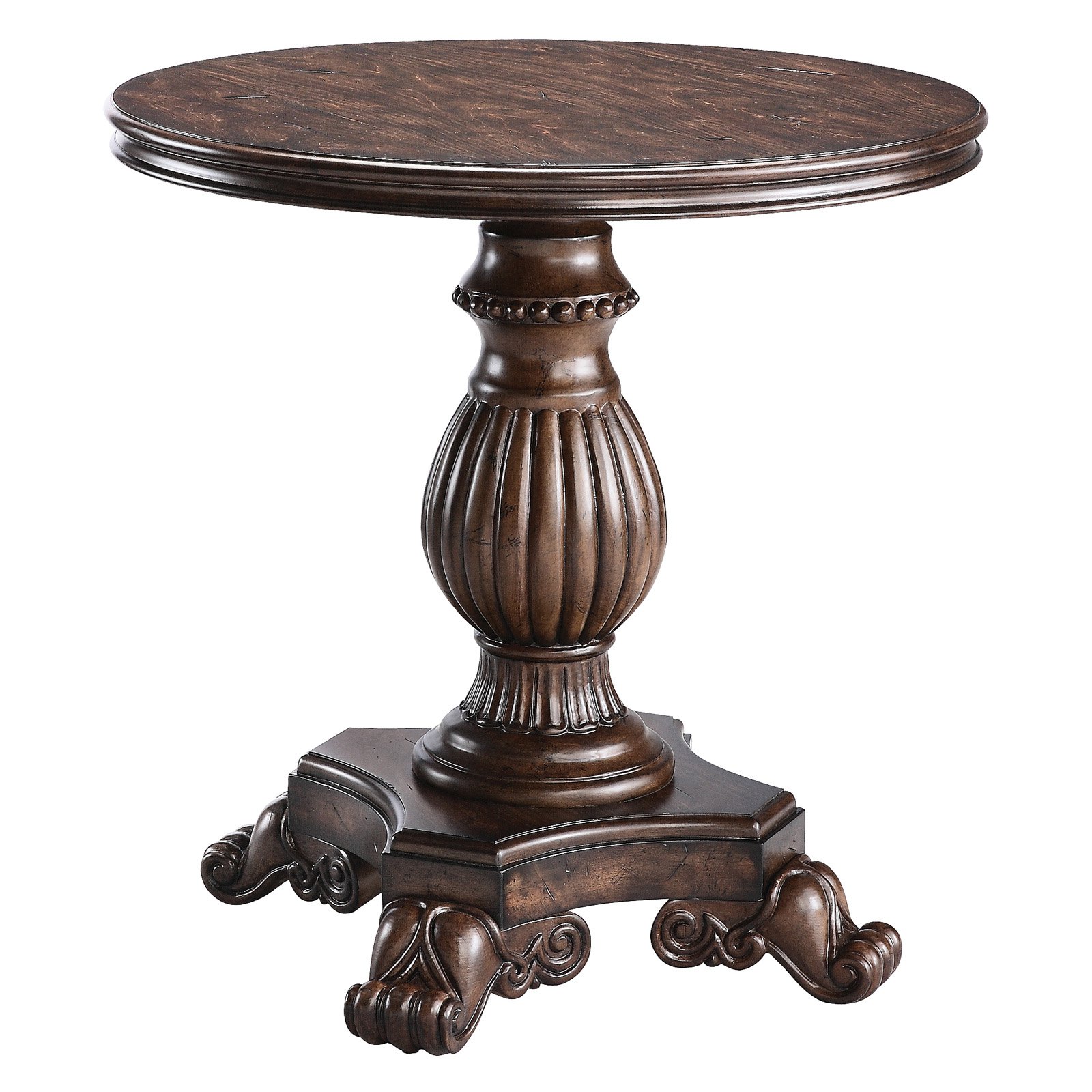 stein world round pedestal reclaimed table dark end half moon accent tall small narrow rectangular coffee hand painted cabinets furniture lamp gray rug black and set trestle