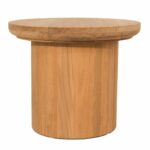 sten round outdoor side table teak liefalmont ashley furniture glass coffee drinks cooler wicker storage trunk target chairs floor accent lamp deep console pond lily grey wood 150x150