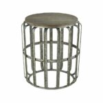 sterling gunwharf accent table salvaged grey oak galvanized steel details about target winsome stackable tables ikea brown resin wicker side wine cooler bucket outdoor buffet 150x150