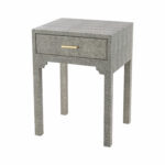 sterling industries sands point grey faux shagreen accent table outdoor side hover zoom outside tables nautical kitchen lighting fretwork mosaic coffee gray dining room furniture 150x150