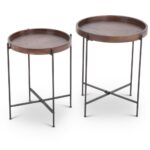 steve silver capri round accent tables mango wood with table target iron base set black metal and glass end industrial barn door kitchen knotty pine pipe legs battery touch lamp 150x150