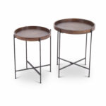 steve silver company capri round accent tables set table hover zoom bronze side small square white coffee outdoor dining black patio ships lantern lamp pier one kitchen sets for 150x150