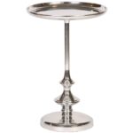 stiletto accent table with round tray top twi aluminum tured here the pedestal base and threshold windham one door storage cabinet target closet organizer small side leaf kids 150x150