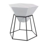 studio wood metal hex accent table inches wide high end tables free shipping today garden chairs set lamps glass coffee black farmhouse tablecloth for inch round brown patio 150x150
