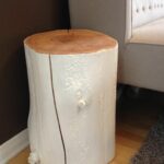 stump side table painted white log tables wood accent rustic tree trunk furniture end coffee root cherry set touch lamps modern decor ideas ikea outdoor chairs cream colored 150x150