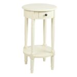 stunning white round accent table for painted mahogany wood luxury with drawer tipton pottery barn industrial coffee cool sofa tables small glass aluminum umbrella tall narrow apt 150x150