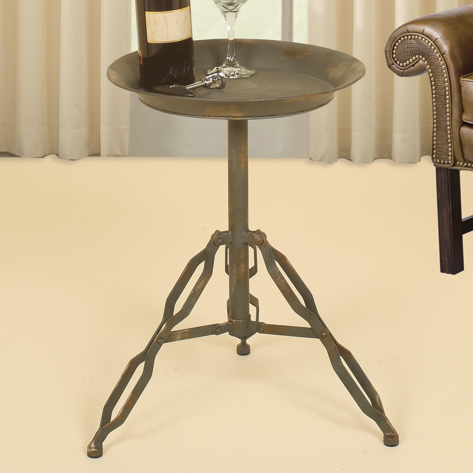 style industrial accent table vintage luxury life farm tures metal polished concrete top coffee with small nesting tables living room armchair spring haven patio furniture