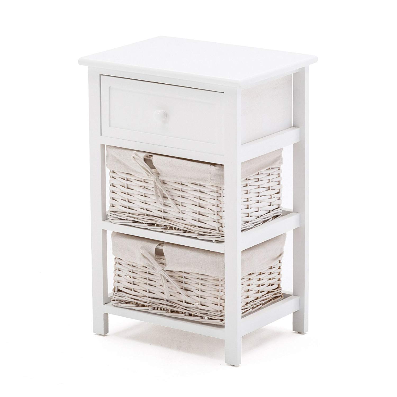 suncoo white vintage storage drawer baskets and open accent table with shelf for bedroom bedside end night kitchen dining half moon occasional west elm box frame funky chairs