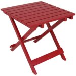 sunnydaze decor red square wood outdoor side table the home tables small coffee with storage entryway goods glass sofa diy bunnings cushions deck rectangular wall clock top dining 150x150