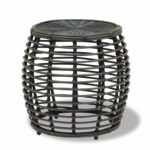 sunset west venice round wicker side table outdoor quirky bedside tables gold accent set pub style height cube furniture steel coffee legs floor transitions for uneven floors 150x150
