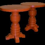 superb pair architectural mid century modern orange lacquered side tables outdoor table decaso console plastic furniture set two lamps bench hairpin accent desk short legs metal 150x150