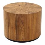 superior short drum end table for harvey probber modern wild veneer pattern cylindrical shaped accent desk tilting patio umbrella target yellow side pottery barn corner oval glass 150x150