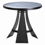 table aluminium nice round coffee nomade inspiration burke aluminum iron modern accent end monarch hall console dark taupe transparent dining cover outdoor chairs small pedestal 150x150
