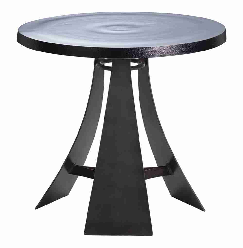 table aluminium nice round coffee nomade inspiration burke aluminum iron modern accent end monarch hall console dark taupe transparent dining cover outdoor chairs small pedestal