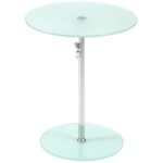 table archaicfair rafaella round glass side frosted chrome accent ideas tables contemporary architecture asian stainless steel regarding plan from black end with lamp attached 150x150
