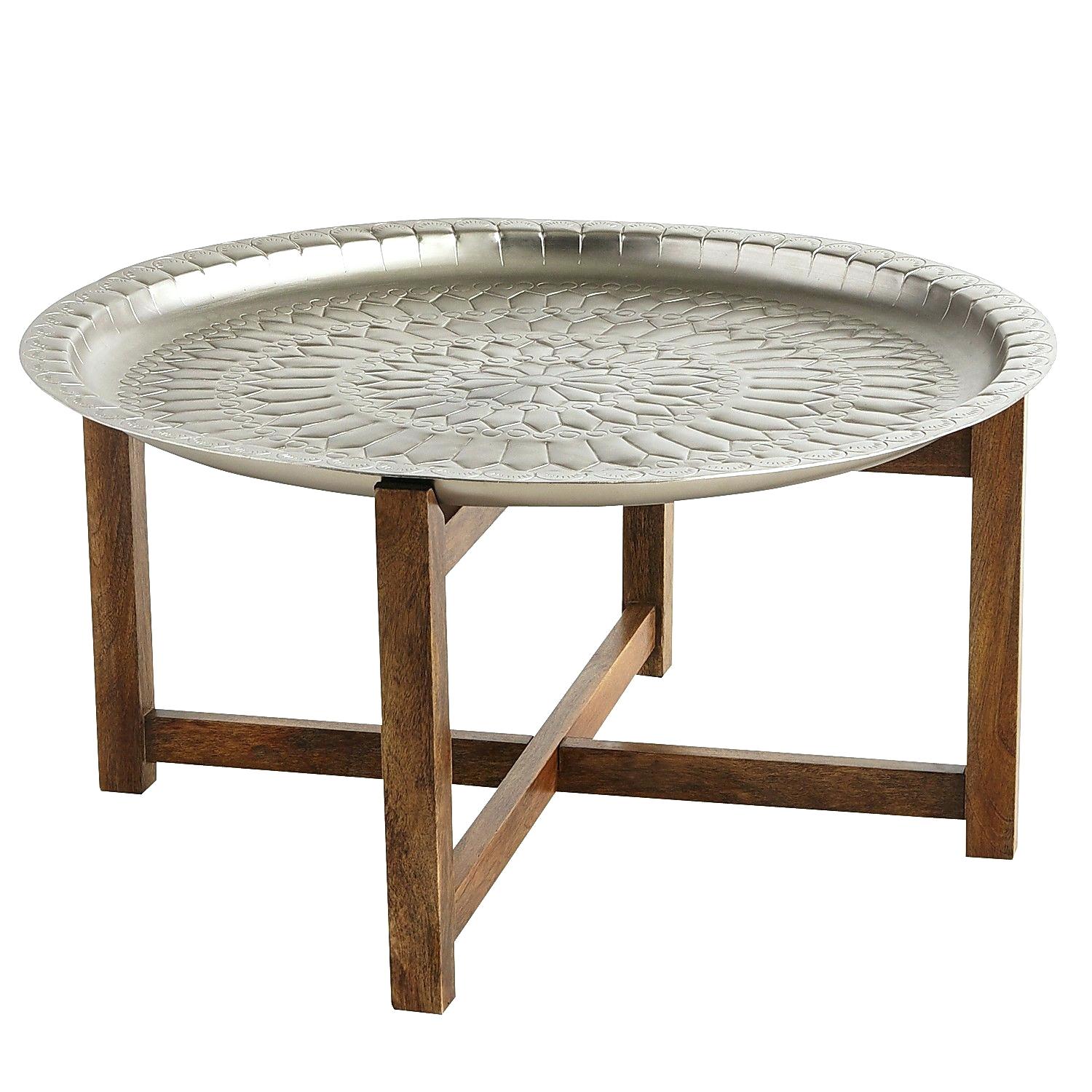 столик из круглого подноса