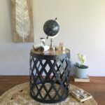 table drum wood accent silver side black gold storage small with drawers wrought iron decorative lamps that run batteries counter height gathering homegoods console coffee legs 150x150