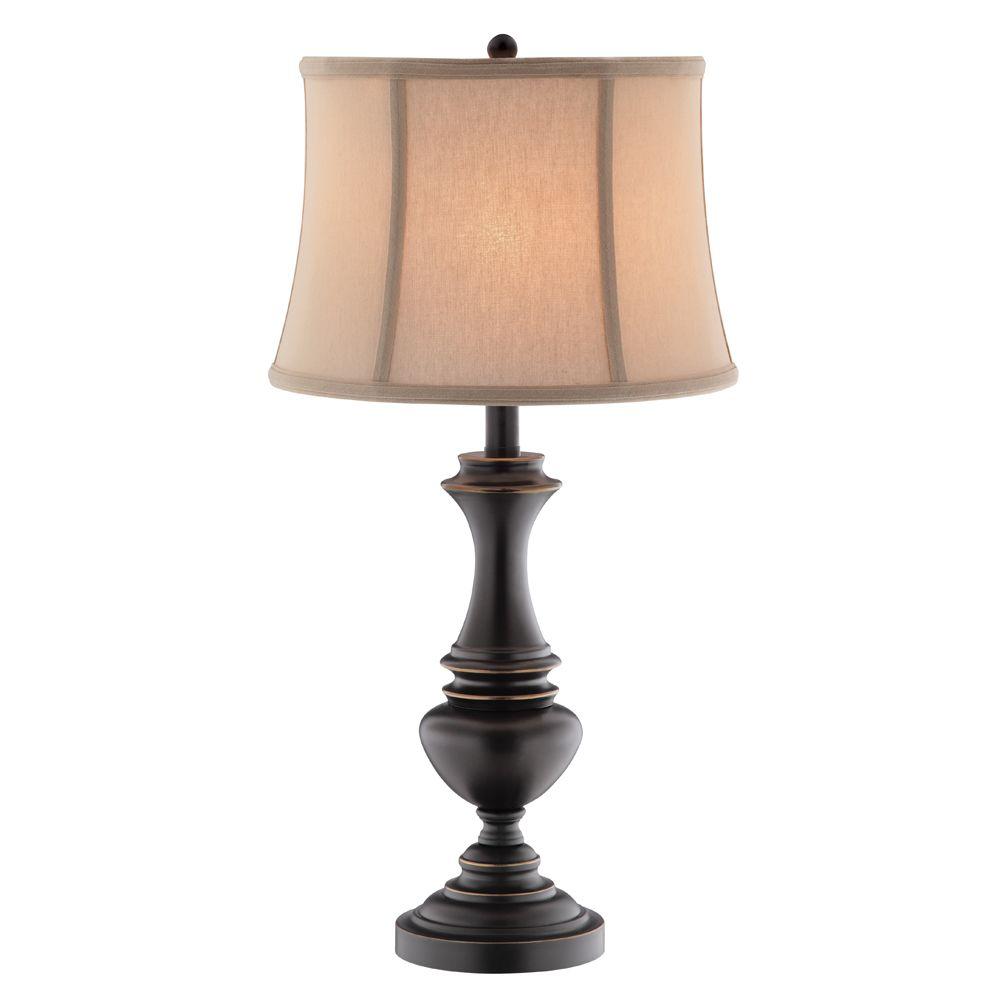table lamps the oil rubbed bronze hampton bay accent spotlight lamp west elm with bell shaped white shade dimmable outdoor parasol usb pendant faux fur throw target light pine end