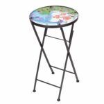 table top plant stand find bella green mosaic outdoor accent get quotations homebeez indoor foldable round side end folding for rattan patio furniture door threshold wide wood 150x150