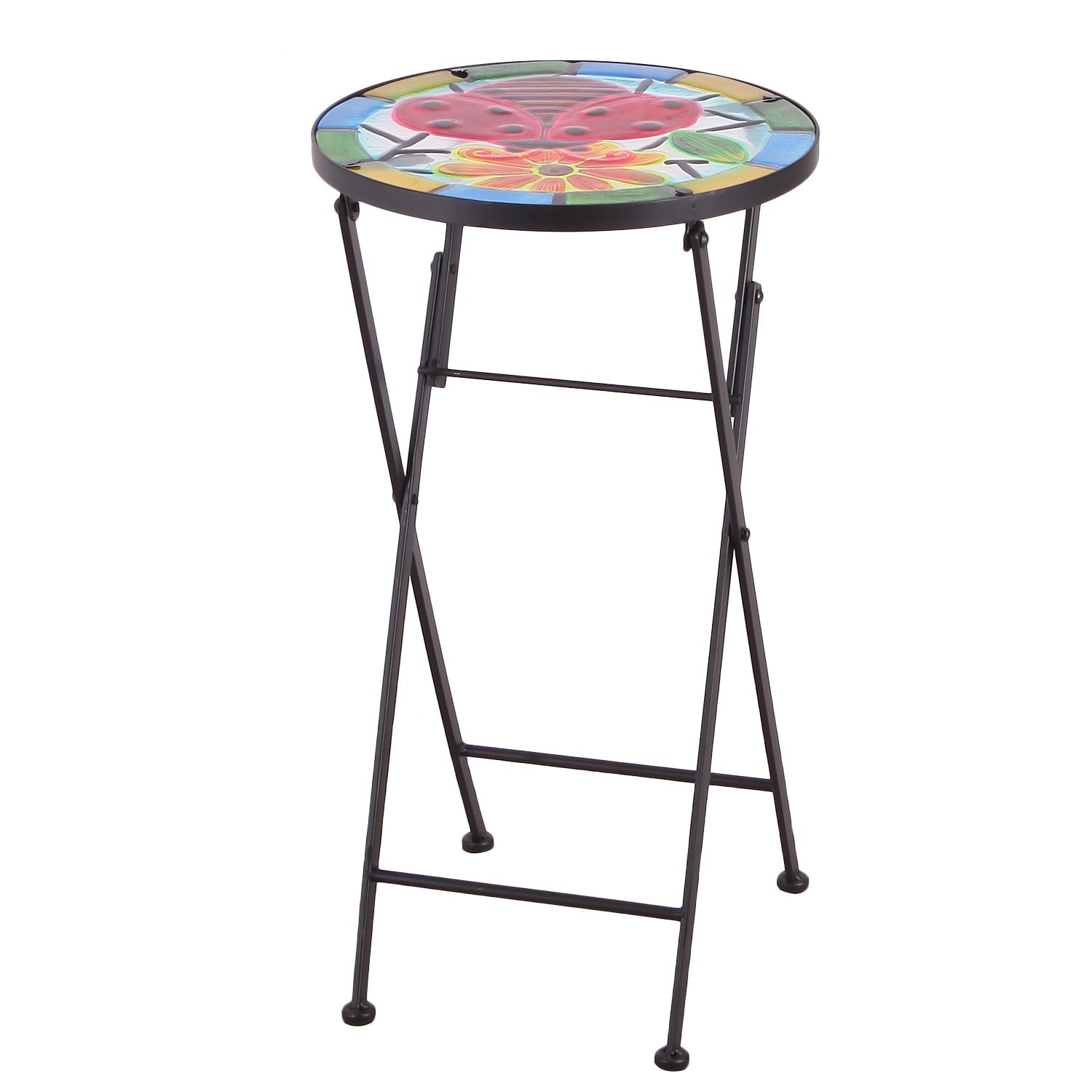 table top plant stand find bella green mosaic outdoor accent get quotations homebeez indoor foldable round side end folding for small vintage console extra wide floor threshold