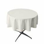 tablecloth small polyester round inch white accent broward linens home kitchen glass and gold coffee table carpet tile trim strips pier one imports dining room tables chairs west 150x150