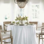 tablecloths fine linen cotton damask embroidered acanthus artistic accents tablecloth gracious style wooden table trestles door cabinet luxury dining room furniture target corner 150x150