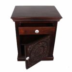 taj mahal solid mango wood carved door nightstand end table accent with detail carving tab moroccan furniture bazaar bath wedding registry mimosa outdoor bunnings home goods 150x150