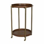 tall accent table solid mango wood iron legs base hand finished metal details about brass wicker patio furniture sets coffee decorative accents ideas teak garden side bedroom 150x150