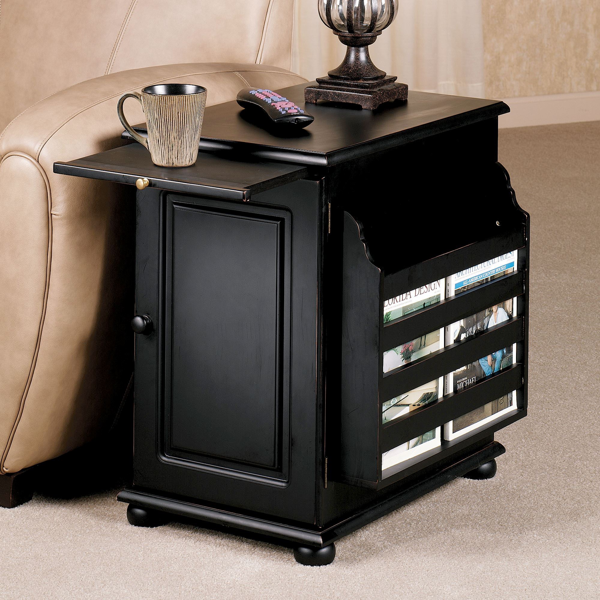 Tall Black End Table Ideas Tiny Round Side Inch Accent With Storage