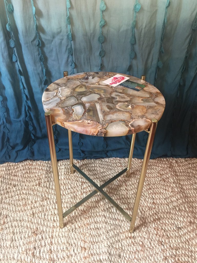 tan agate side table the posh elephants img accent wooden garden uttermost dice red pottery barn coffee white leather sectional ethan allen rugs black round patio small stand