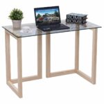 tangkula computer desk home office glass top accent table writing wish know lot more click the this affiliate link round skirts decorator pottery barn teen floor lamp made coffee 150x150