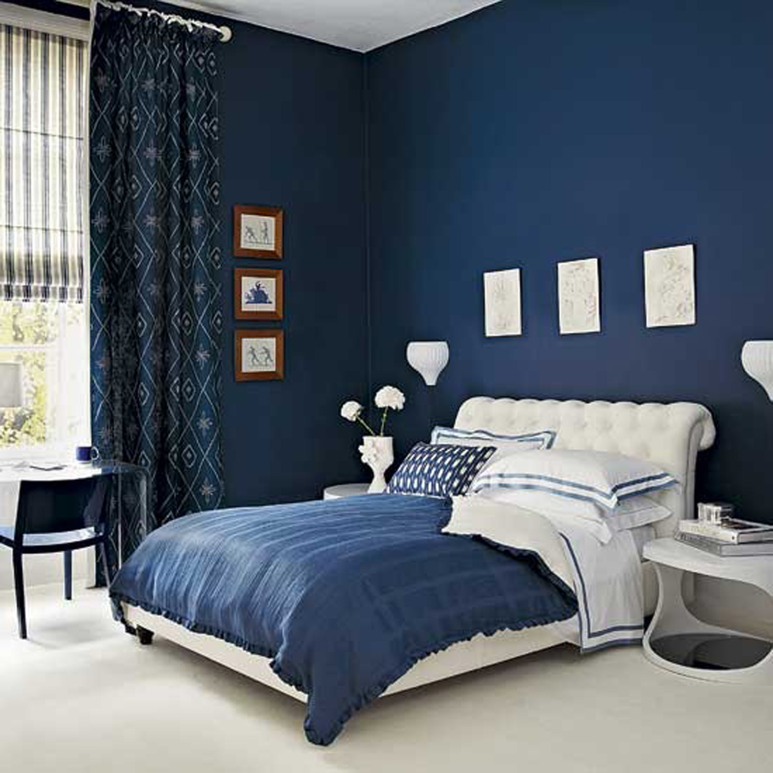 target chapter navy blue accent wall bedroom makeover emily table chair cherry dining room and chairs ikea side cocktail sets changing leick recliner wedge end big sun umbrella