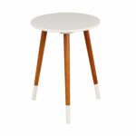 target marketing systems livia collection ultra modern round end table with splayed leg finish white wood neelan accent kitchen dining indoor door mats home goods garden umbrella 150x150