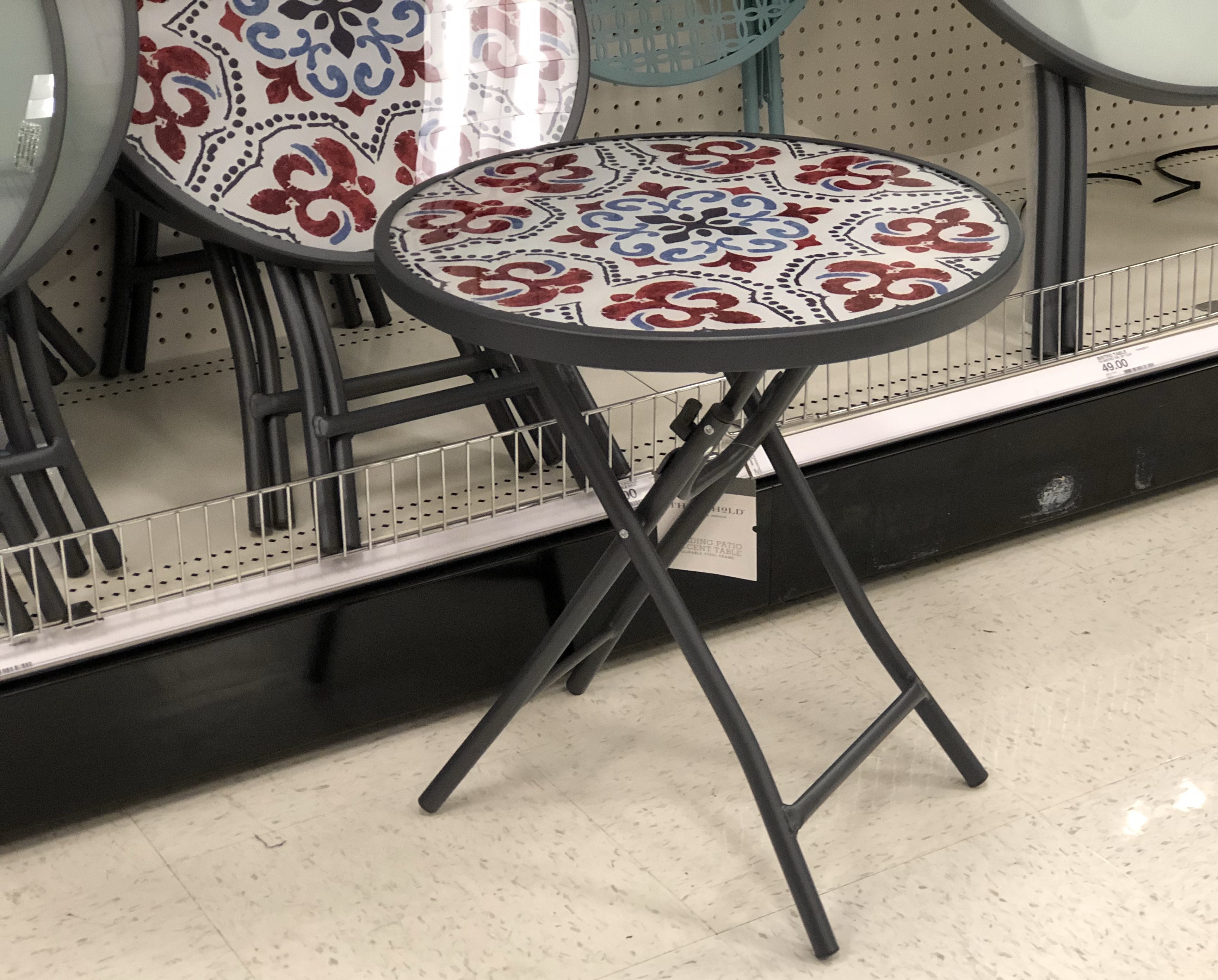 target smith hawken piece patio bistro set shipped threshold glass folding accent table regularly use code ping the off garden furniture and decor cartwheel pier imports outdoor